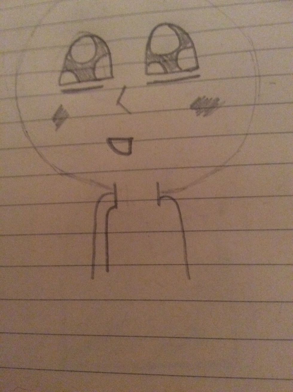 Draw the same thing but start from the bottom of the neck.