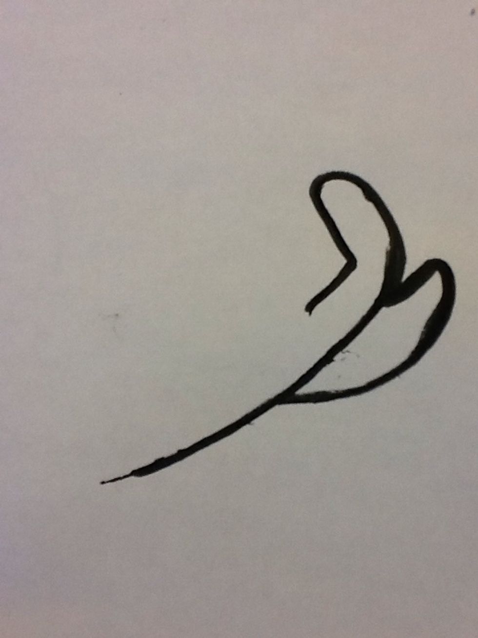 draw the side portion of the first hand and then draw in the middle finger and index finger.