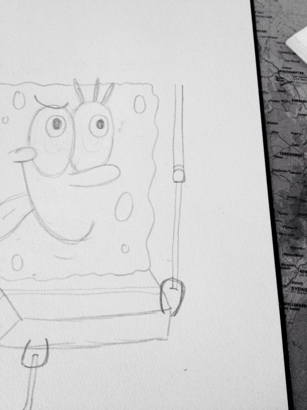 Draw the sock (straight up)