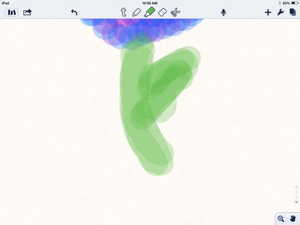 Draw the stem and leef/leefs