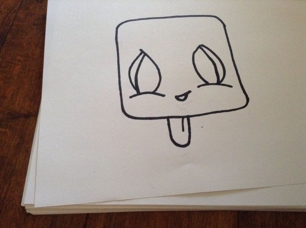 Draw these lines idk what they are but it makes it look cute so... Just draw them\ud83d\ude09