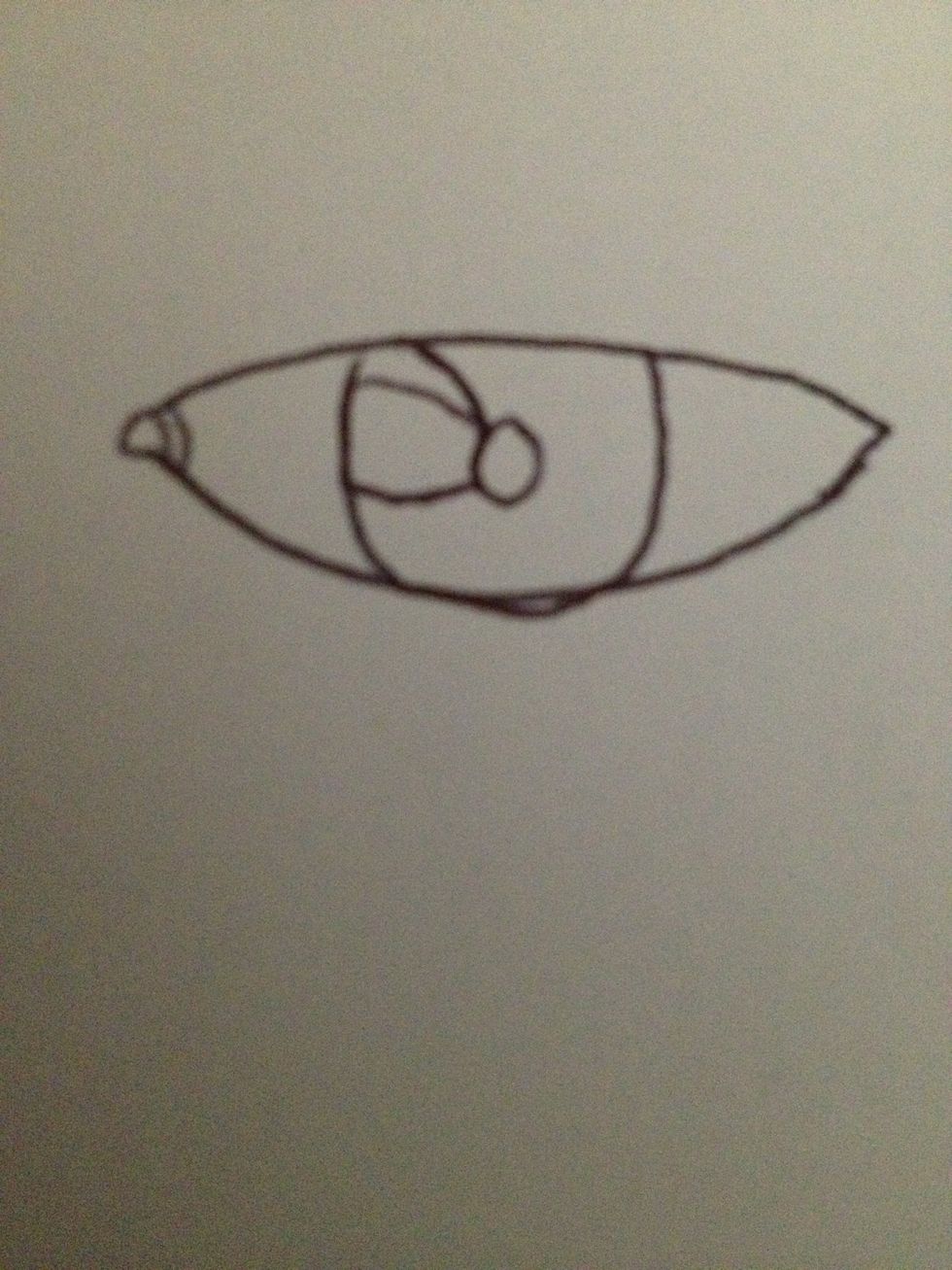 Draw this shape. I messed up so the middle line isn't supposed to be there. Sorry.