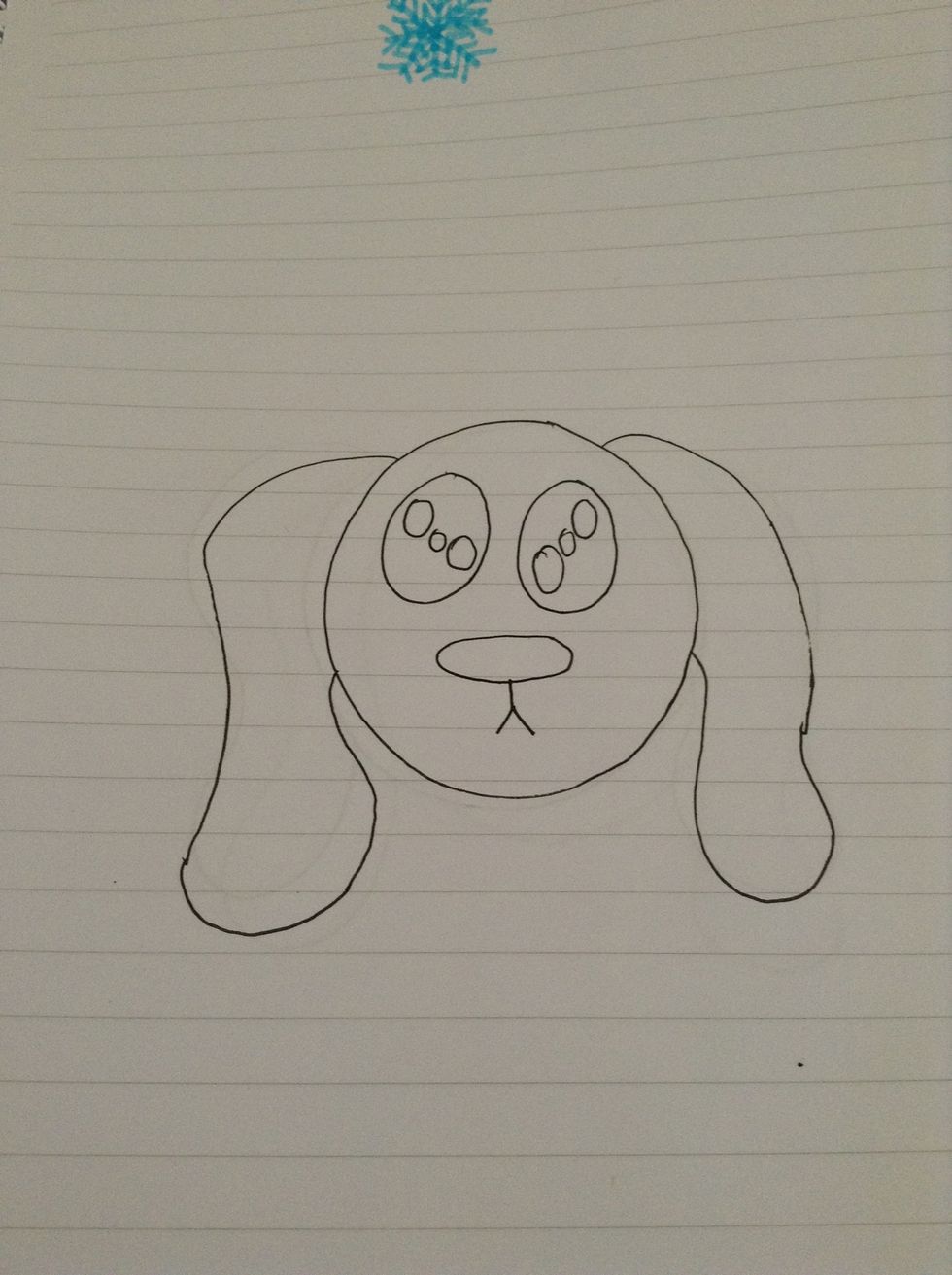 Draw three smaller circles inside the eyes. This adds extra cuteness.