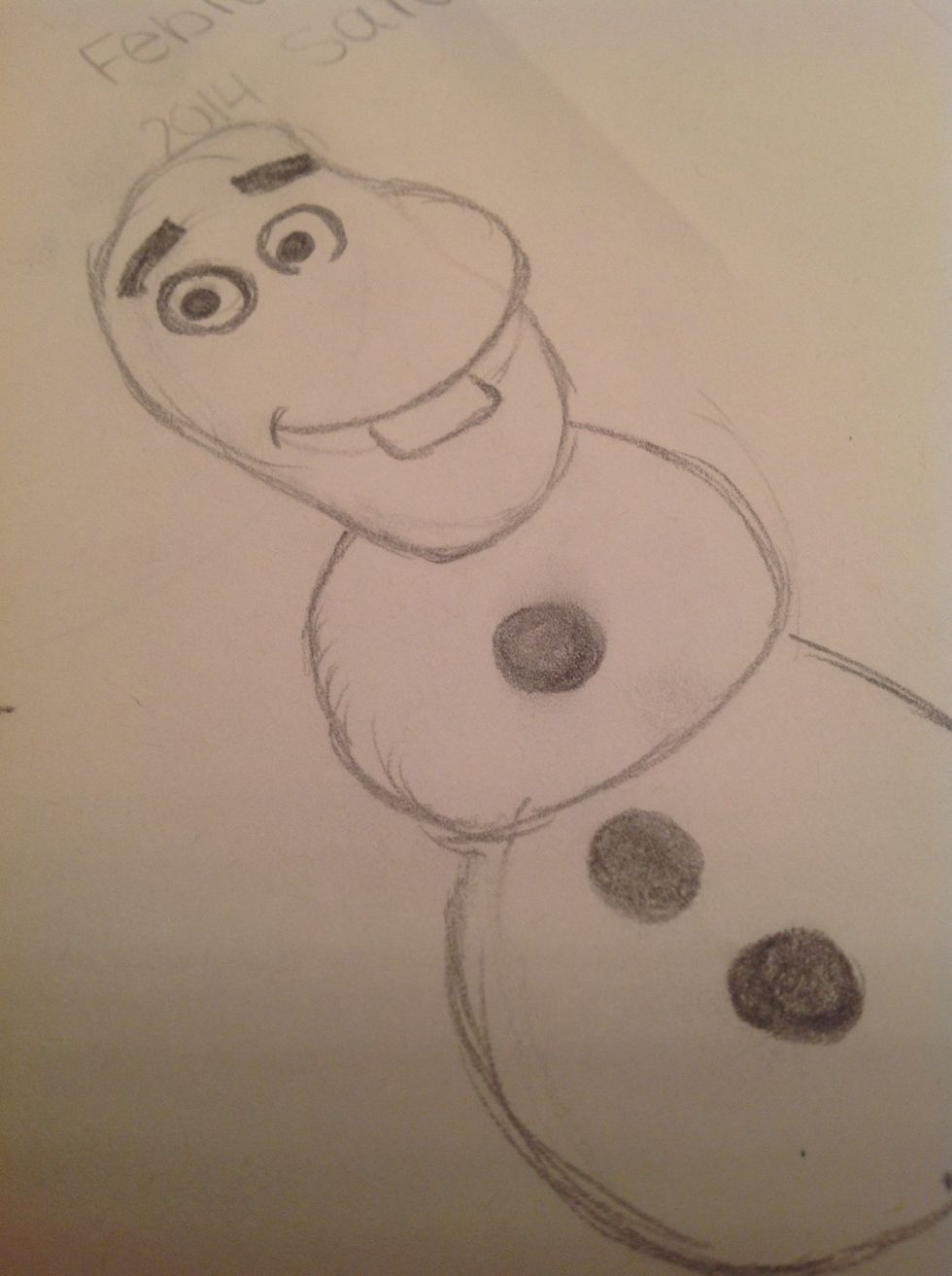 Draw two eyes but don't fully finish the second eye