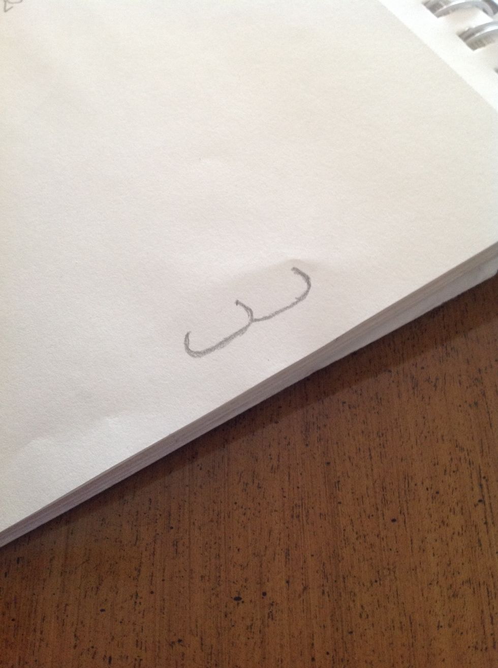 Draw two half circles