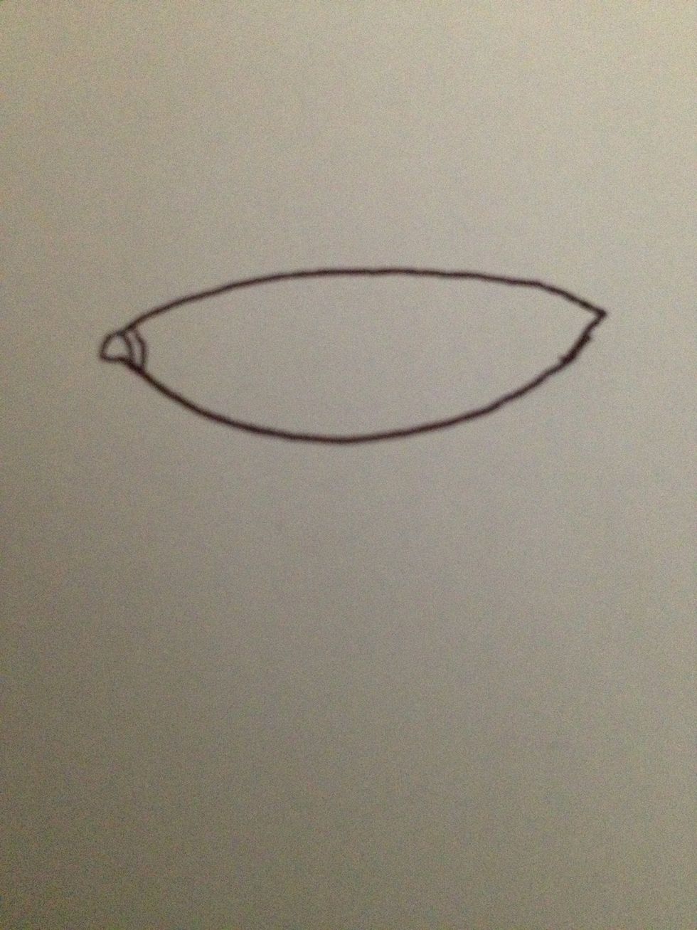 Draw two little lines in the eye corner.
