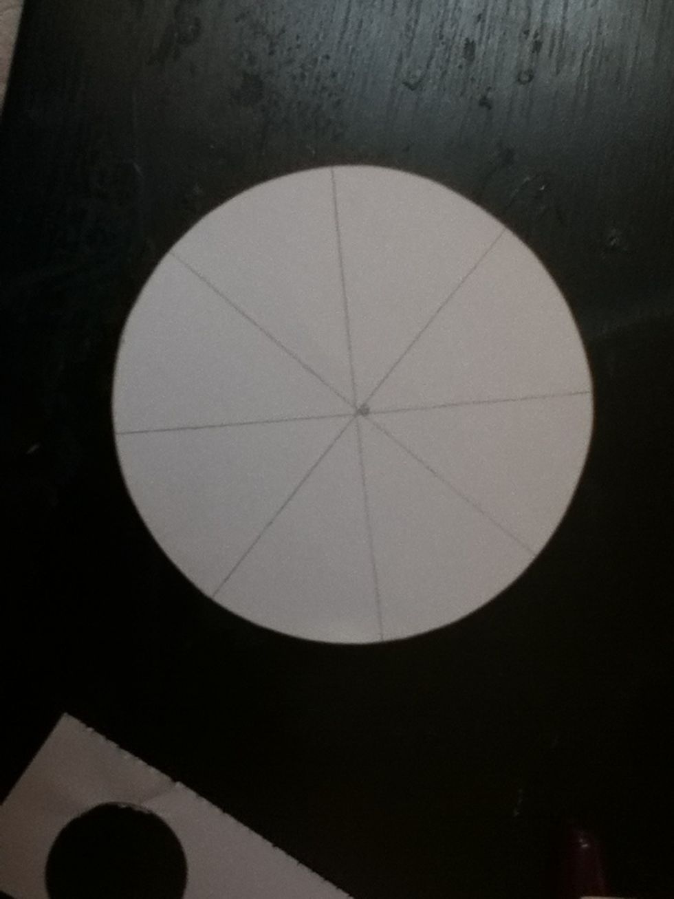 Draw two more lines to divide it in eighths.