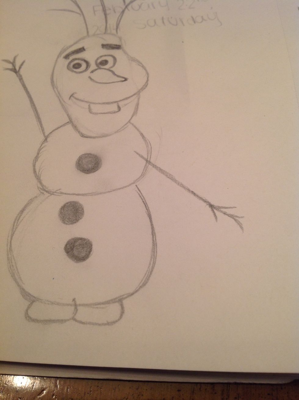 Draw two more twigs as arms