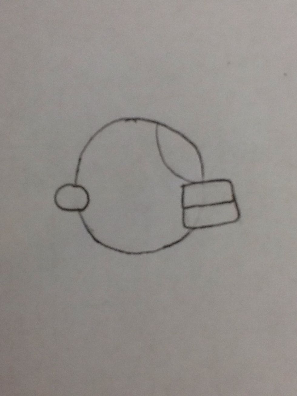 Draw two rectangles for the beak of the Flappy Bird.