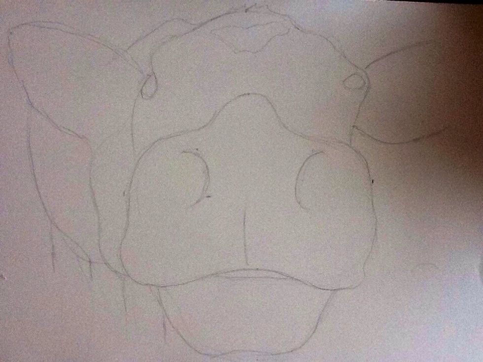 Draw your animal using your photo as a reference. Use a ruler to measure proportions so they come out correctly on your paper.