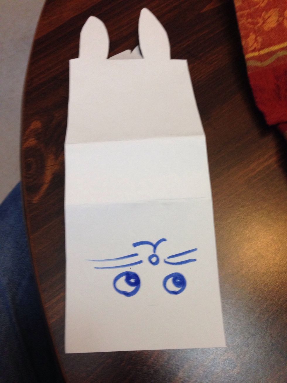 Draw your face :) Be creative!! Be careful which way you are drawing your face!!!