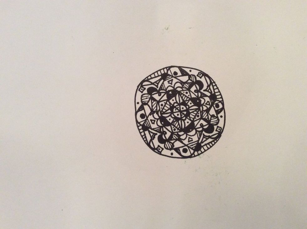 Draw your mandala (look at my how to draw a mandala guide)