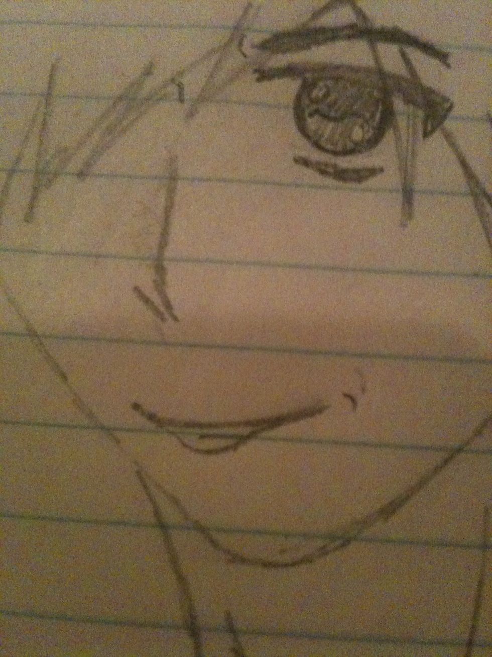 Draw your mouth to match the eyebrows! You want emotions to mix not Sad/Smile or Rage/Frown :)