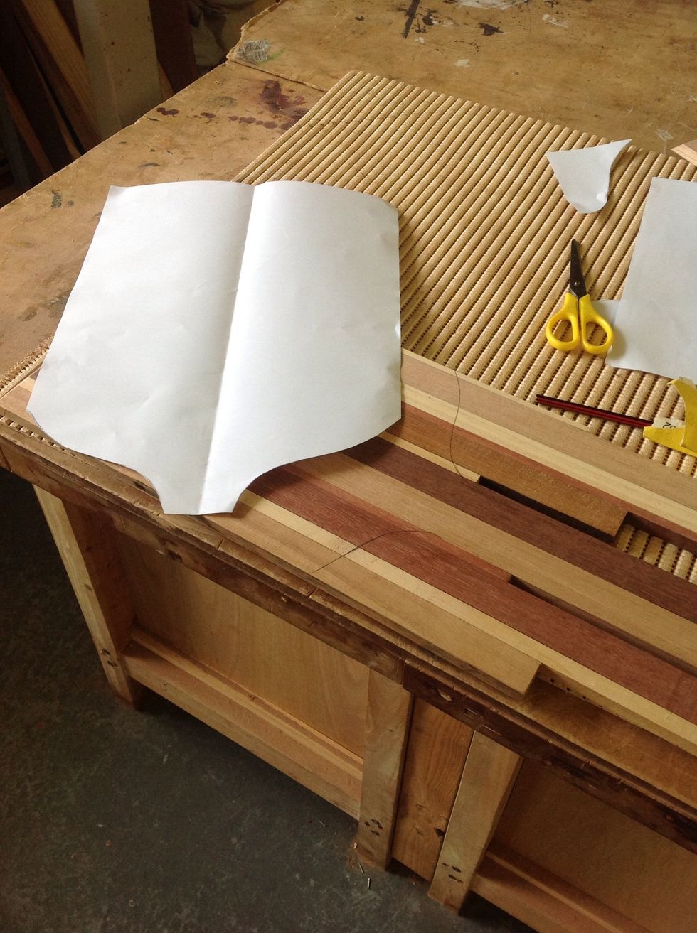 Draw your template design on to your board