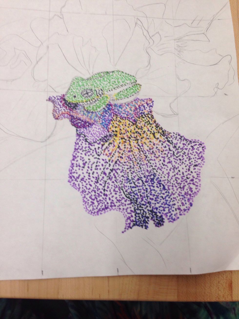 Drawn picture with some pointillism