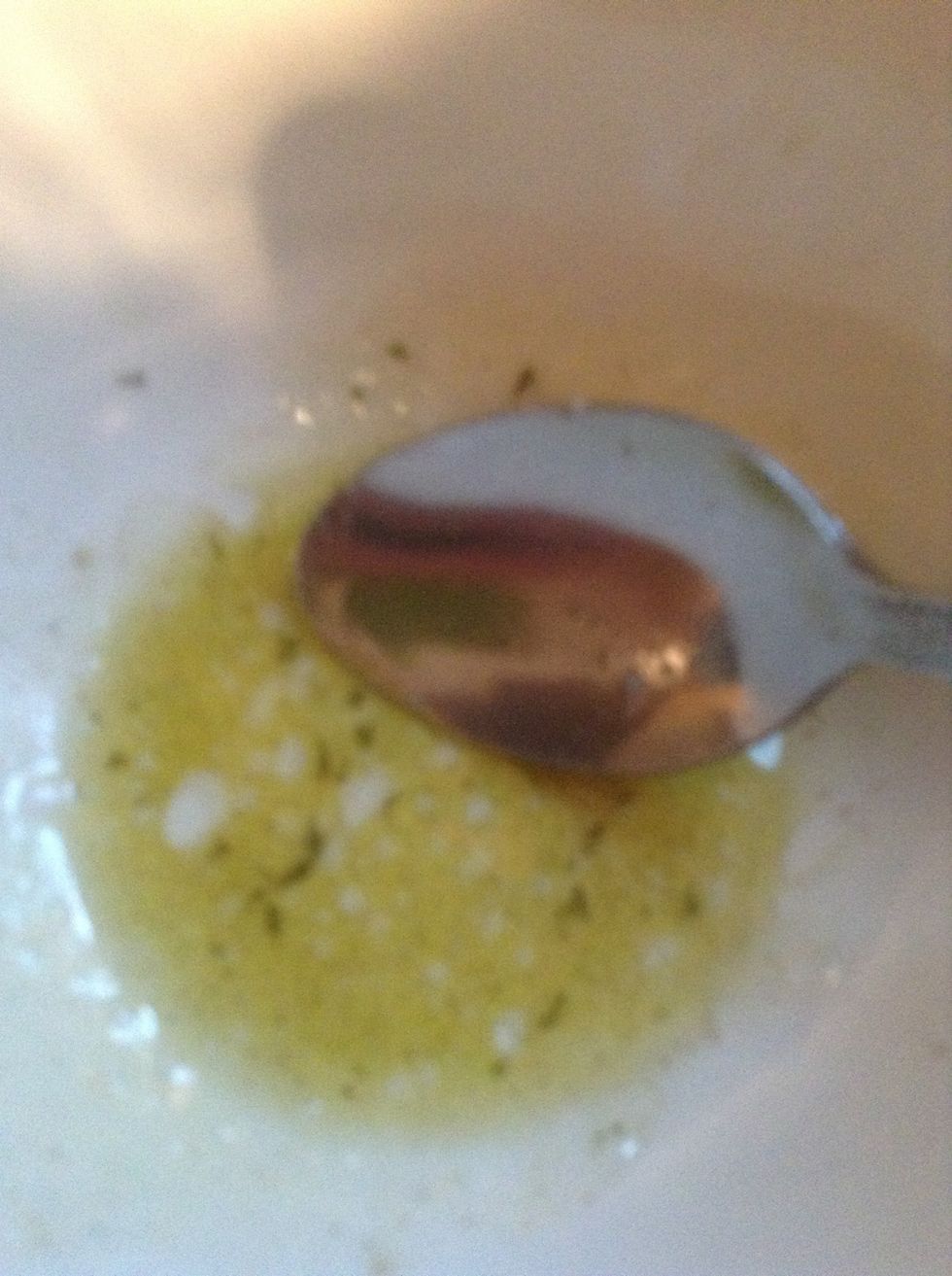 Dressing: combine herbs & spices with water and oil