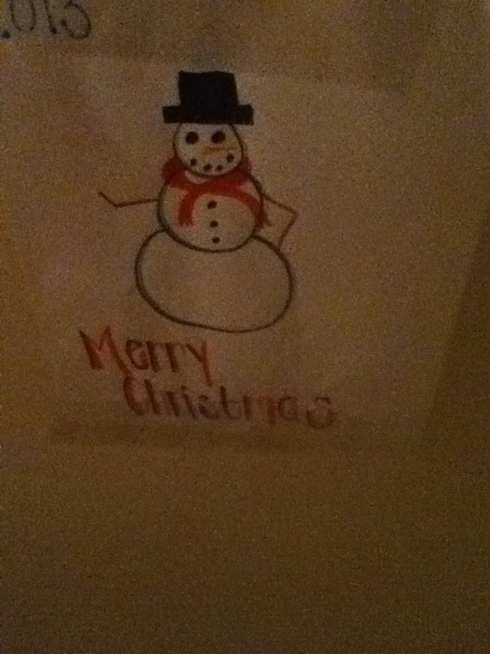 Drew a snowman