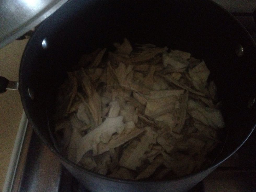 Dried Bamboo has been soaked in water for past 4 days. Changing water daily.