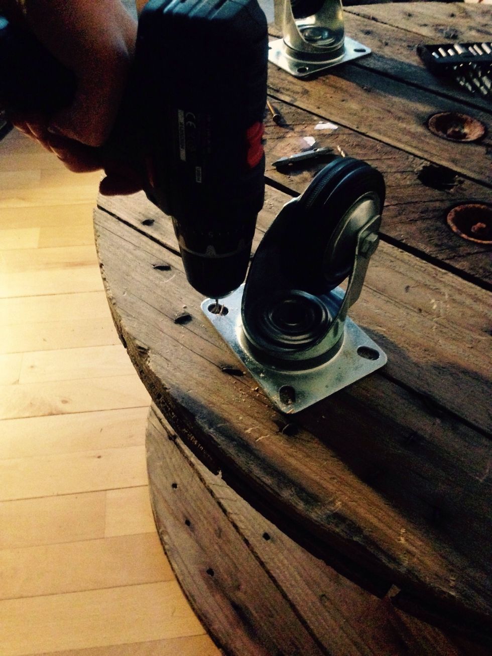 Drill a hole before screwing the screws in. This will prevent the wood from splitting