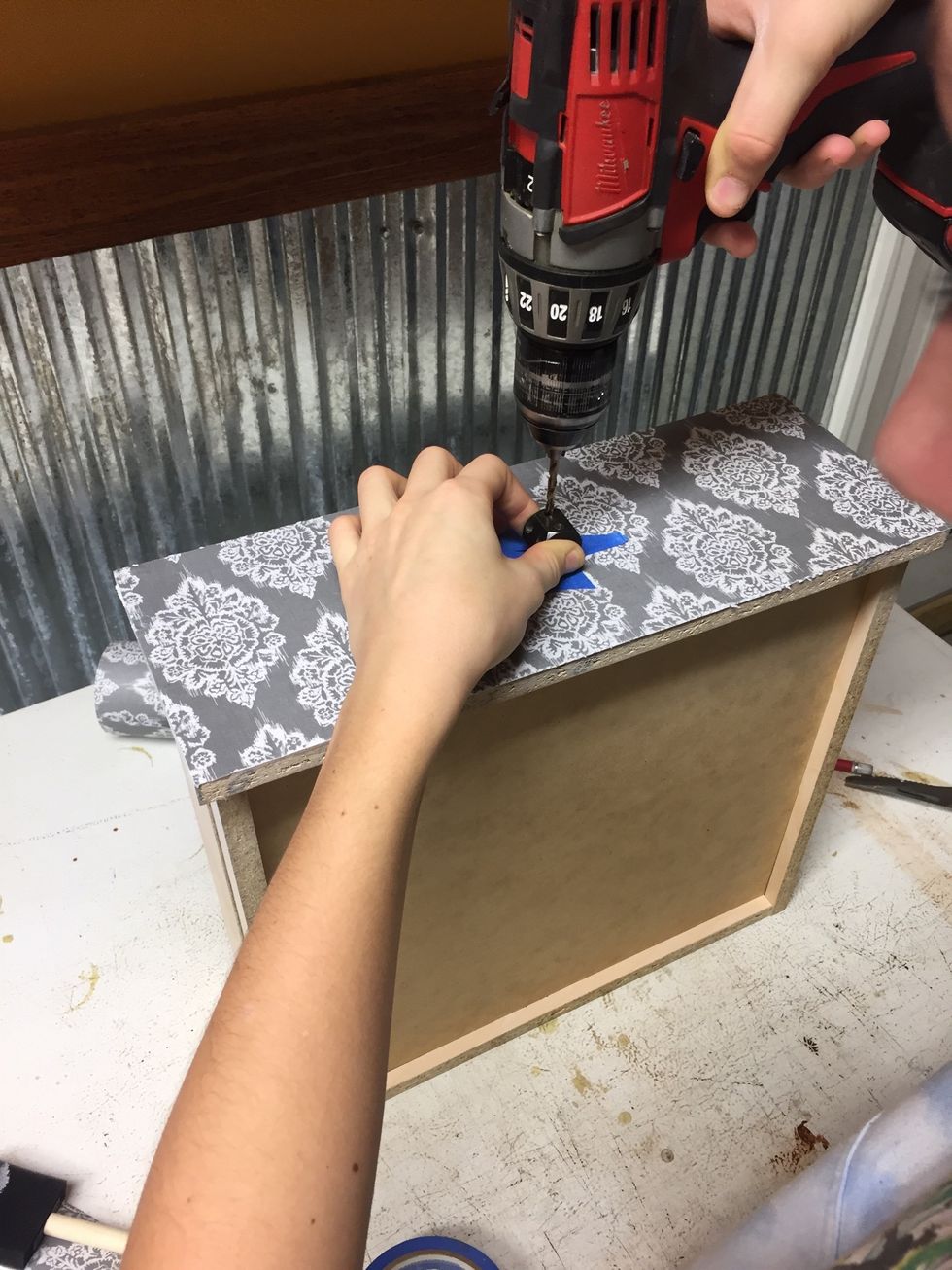 Drill hole for knob