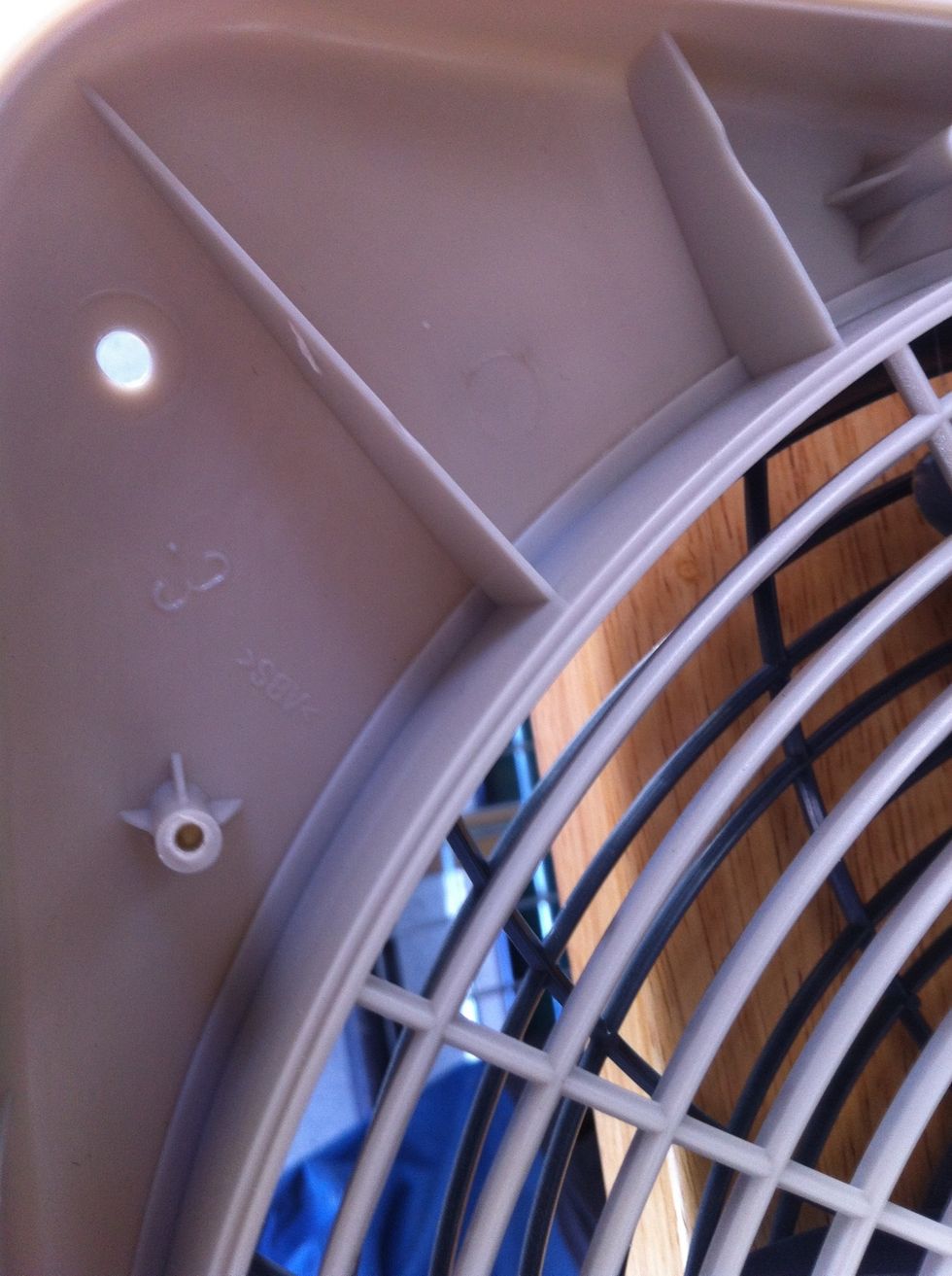 Drilled 4 holes in each corner of fan