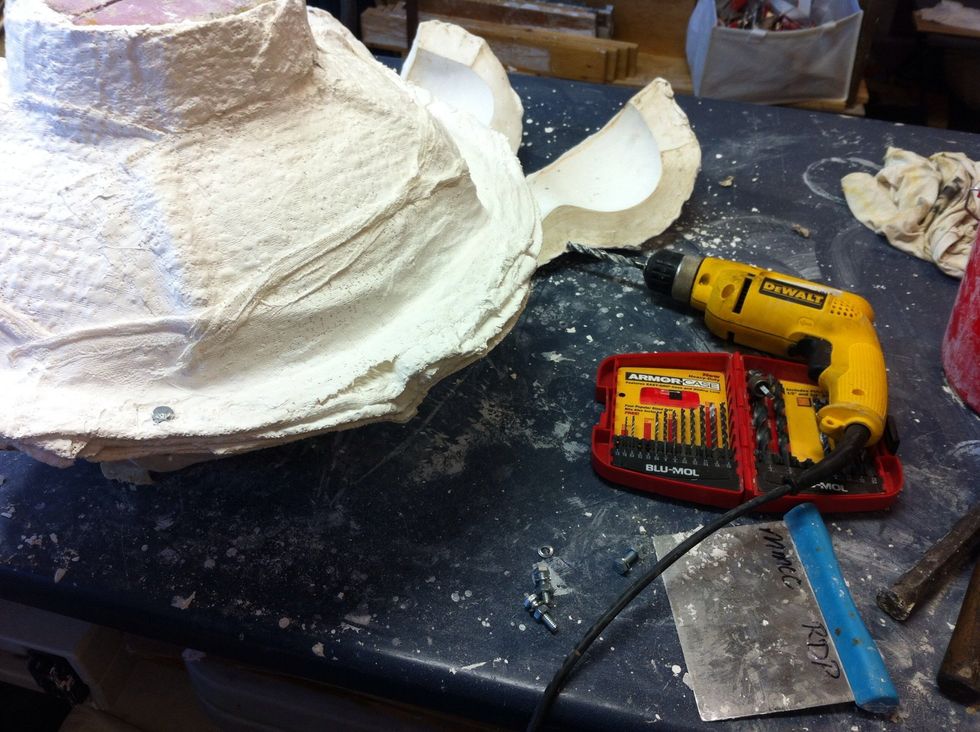 Drilled for screws to hold the finished pieces together.