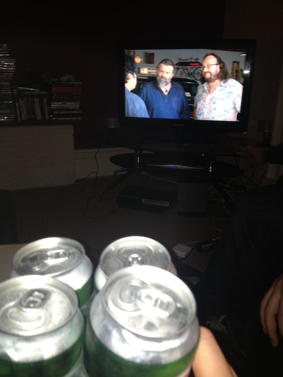 Drink beers and watch the Hairy Bikers.