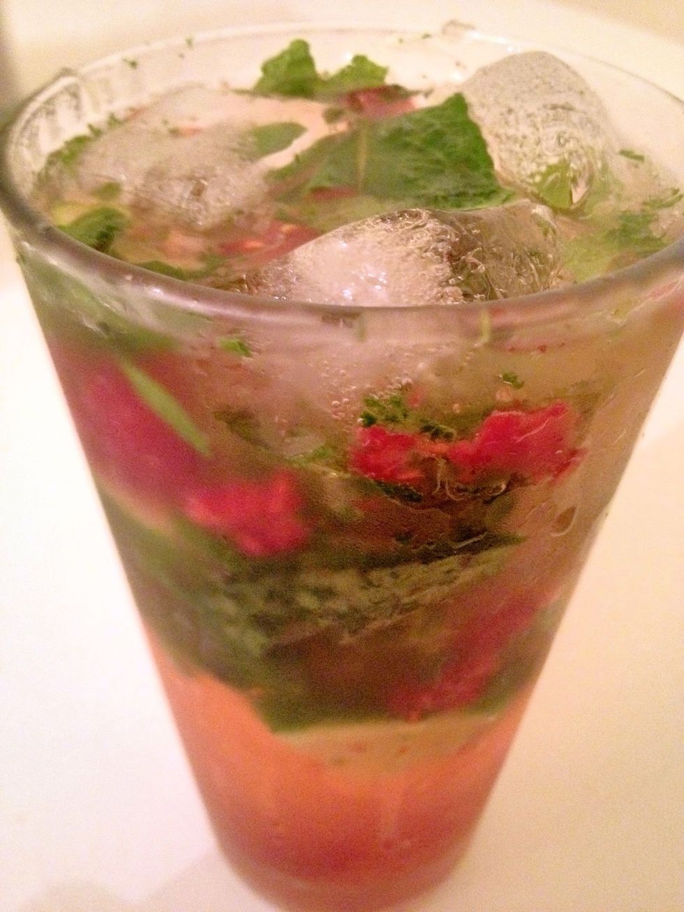 Drink up! I recommend using a straw...