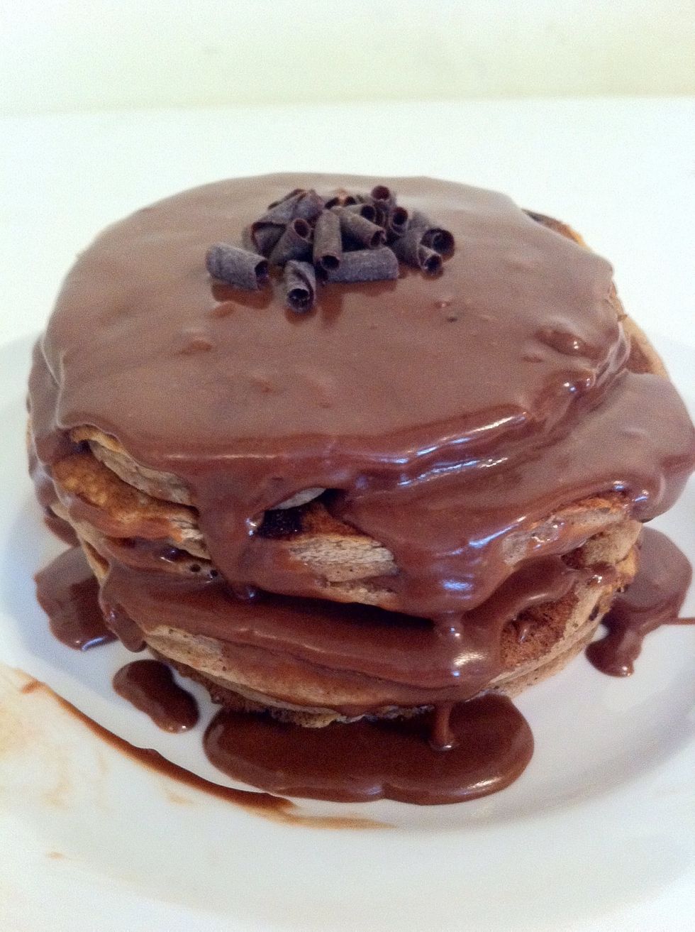 Drizzle Nutella icing on top. And there you have it. These are so good they can be eaten as a dessert!