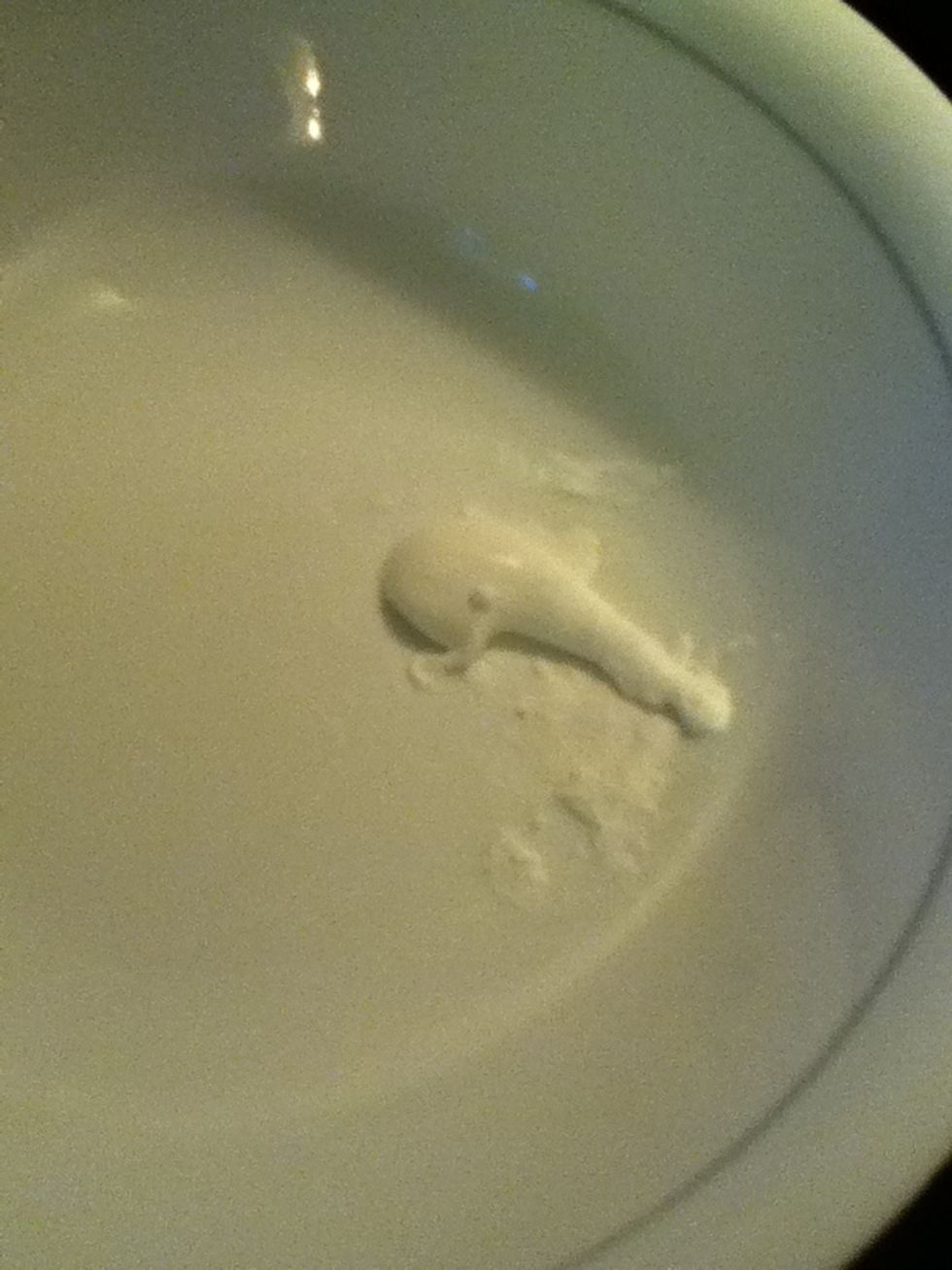 Drizzle of baking soda.