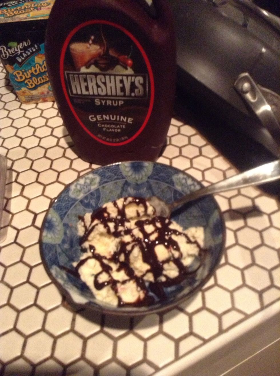Drizzle on chocolate syrup!