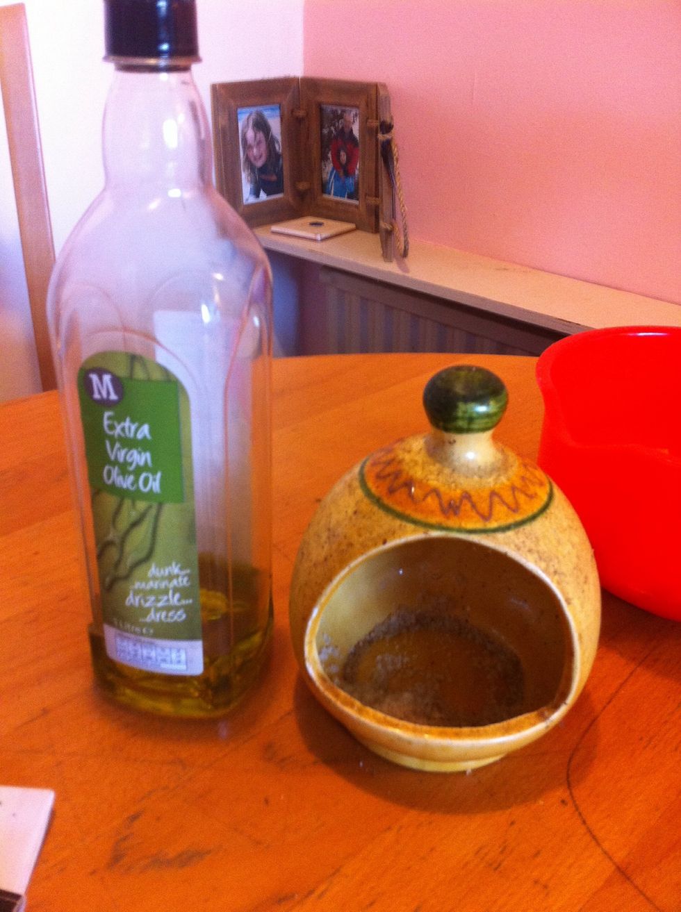 Drizzle over olive oil, and sprinkle with sea salt. Now is the time to add any extra herbs or spices! Turn over a few times to coat evenly.