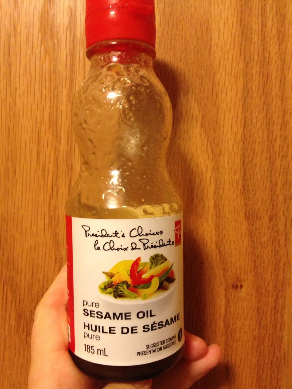 Drizzle sesame oil (to taste) I prefer President's Choice