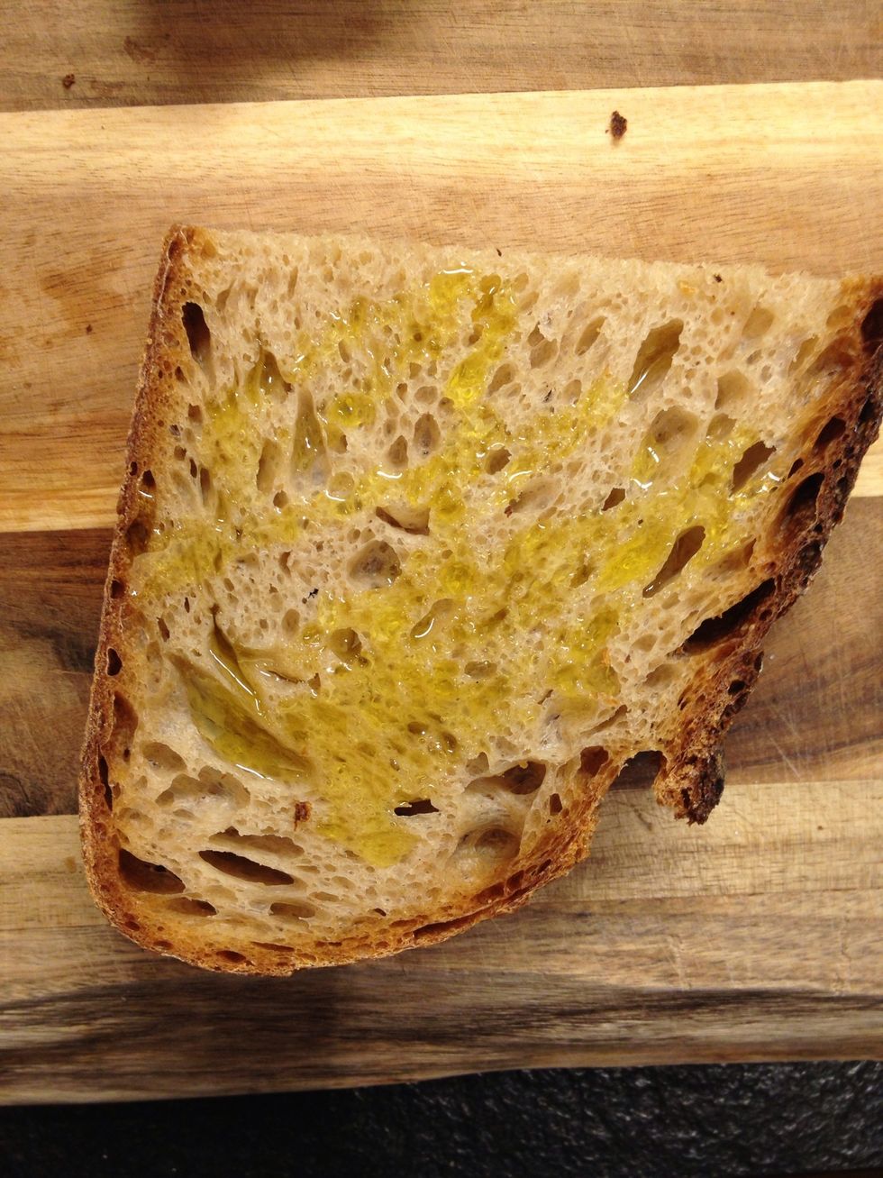 Drizzle some olive oil. Don't be cheap.