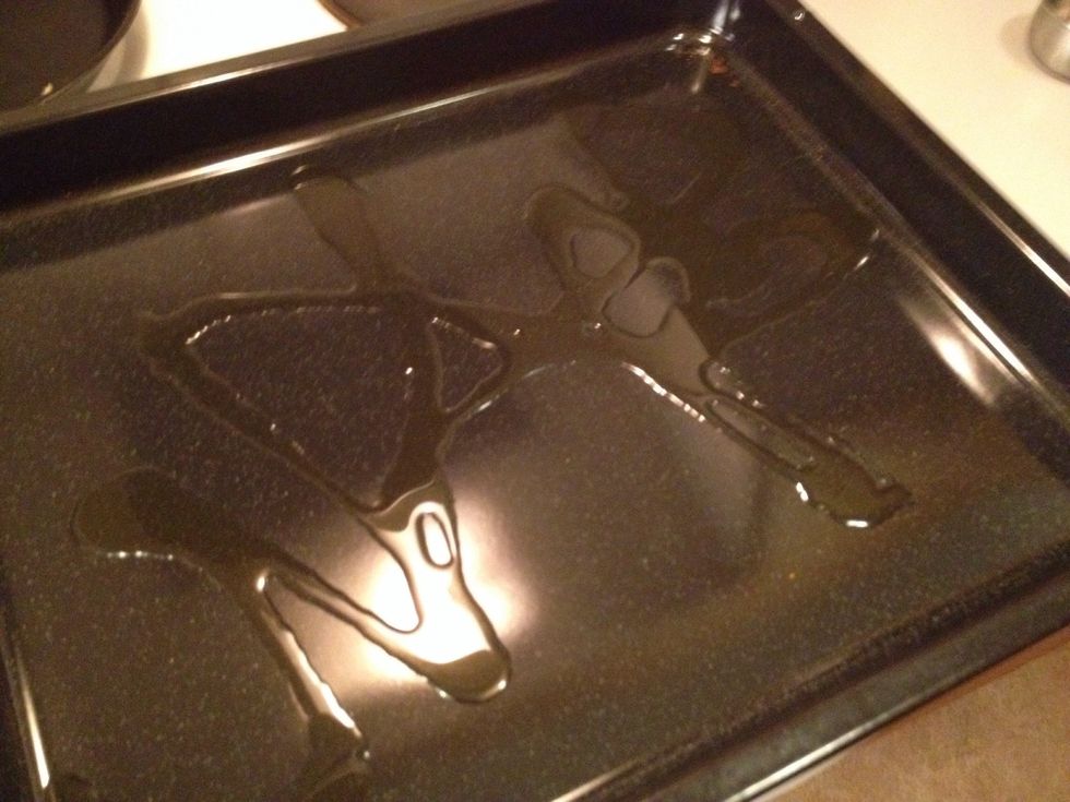 Drizzle some olive oil in a pan.
