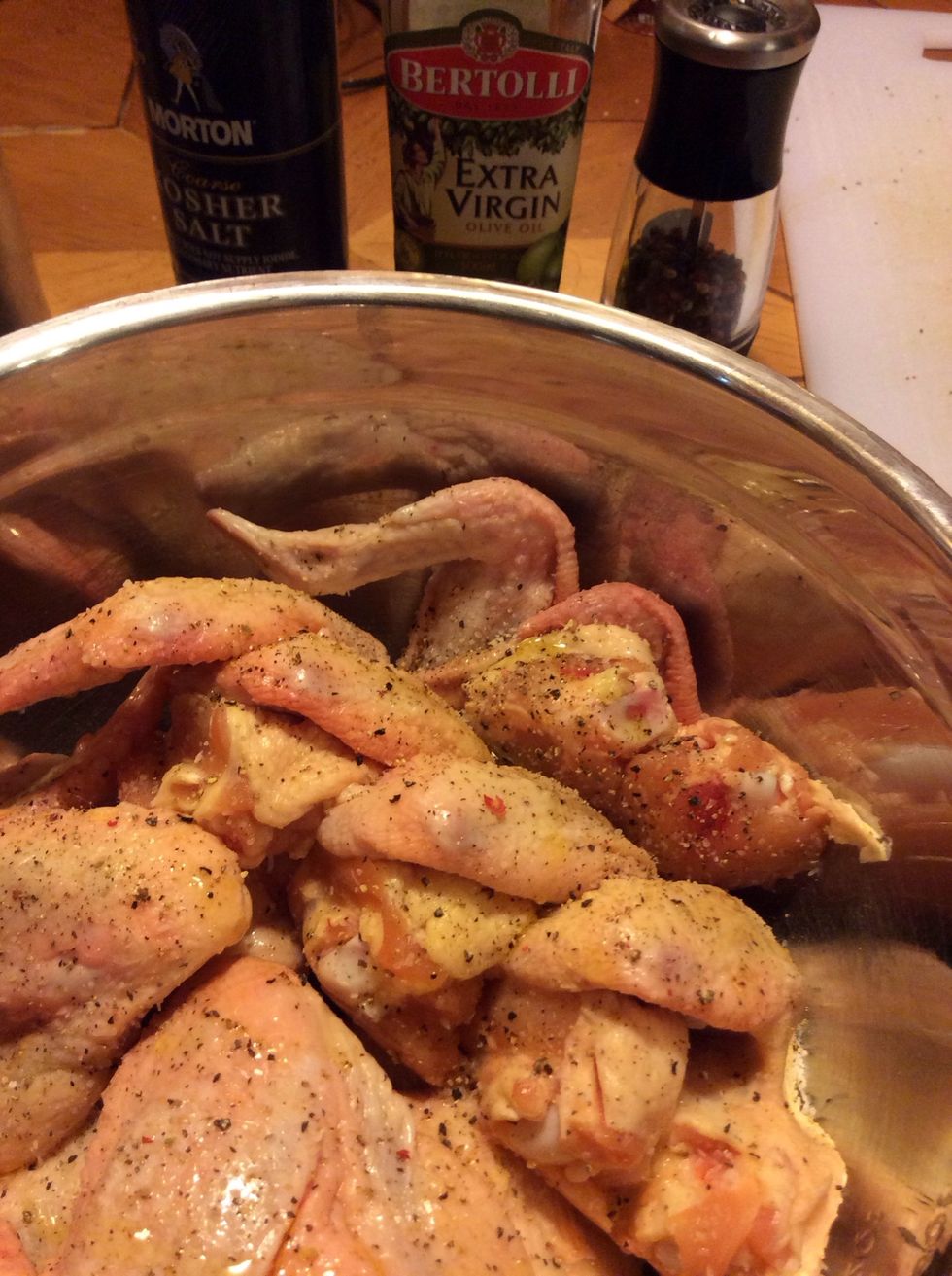 Drizzle with olive oil...