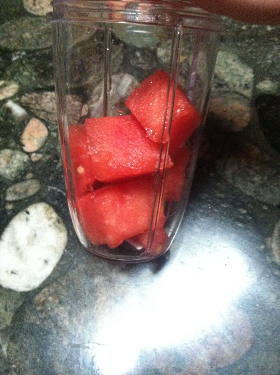 Drop as much as you want into your blender cup. The amount you put is totally up to you! \u263a\ufe0f\ud83d\ude4c