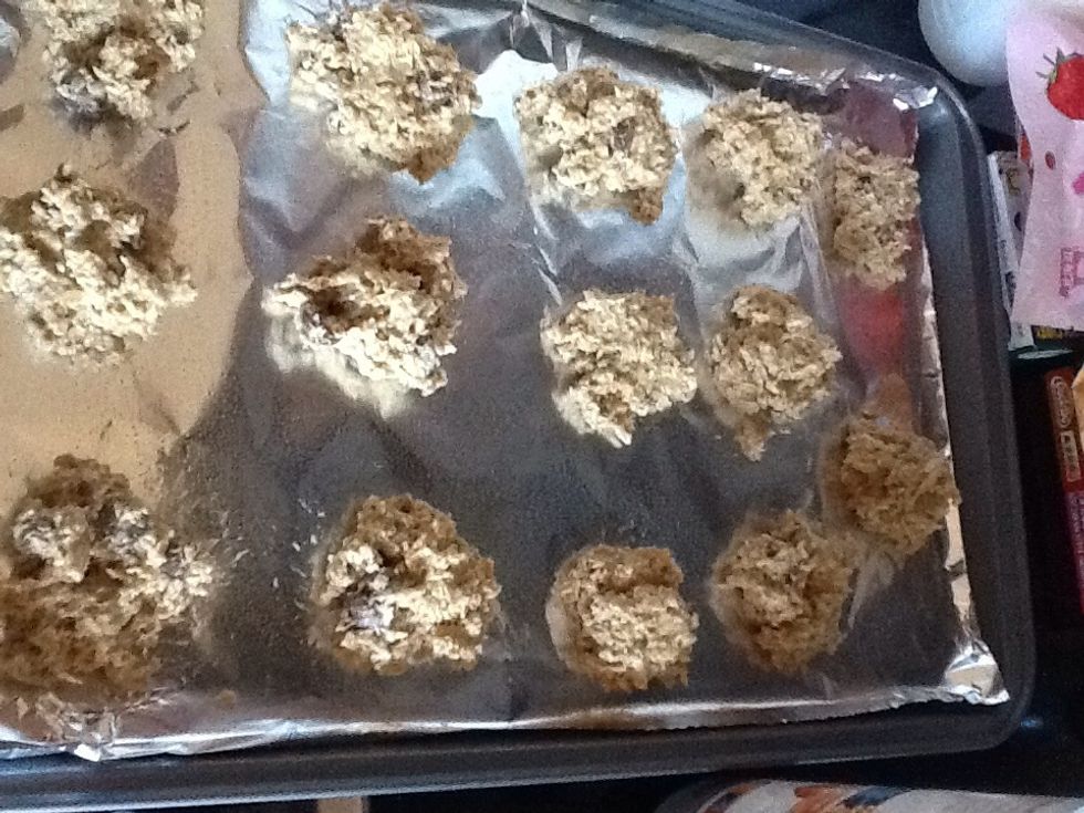 Drop batter by spoonfuls two inches apart onto baking sheets coated with cooking spray.