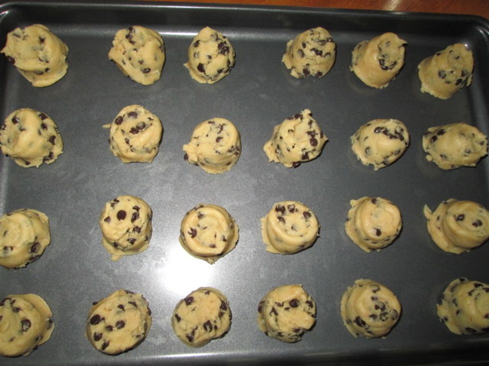 Drop by tablespoonfuls on a baking sheet and freeze for 2 hours.