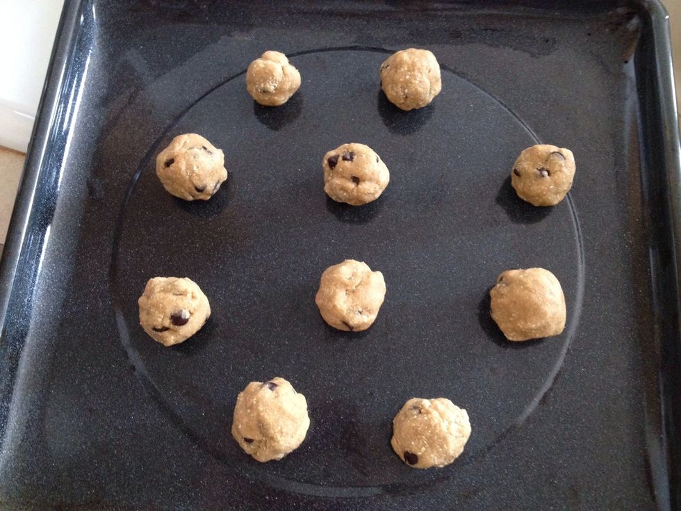 Drop dough by rounded tablespoonfuls on the un-greased cooking sheet and bake for 8-10 minutes or until golden. Once done baking let it cool