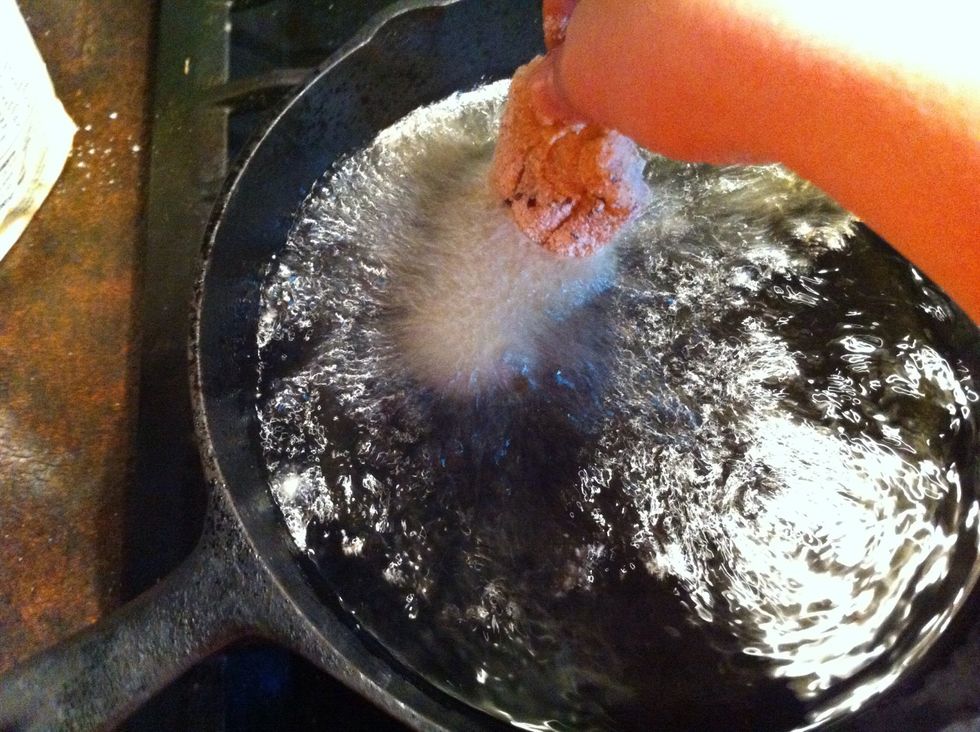 Drop easy in the hot oil.