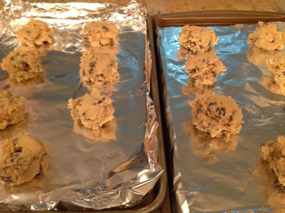 Drop round teaspoonfuls into greased pans, and about 2 inches apart. Bake at 375 for 10- 12 min. Remove from baking sheets immediately and cool on wire racks.