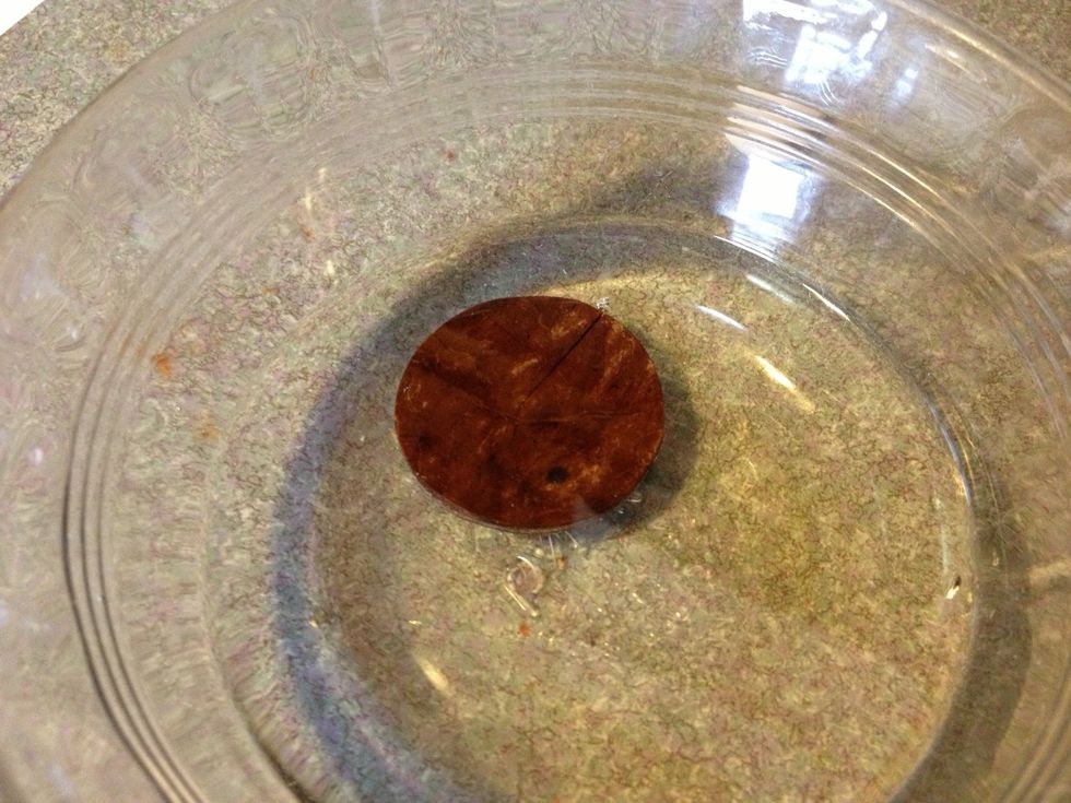 Drop your shell in the oil and let it soak for about 30 seconds. It doesn't really matter, you just want it to absorb some oil.