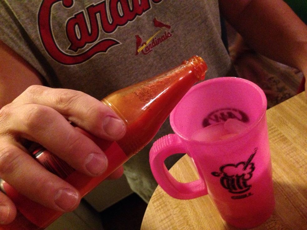 Drops of hot sauce, all according to how hot you can handle...