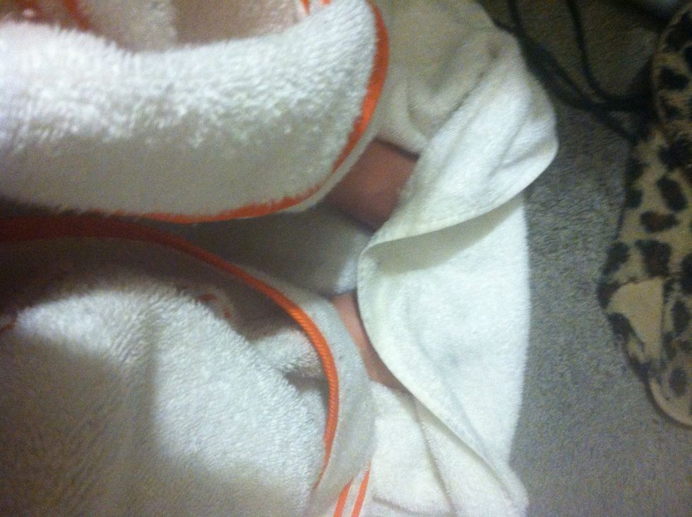 Dry feet! Make sure they're completely dry.