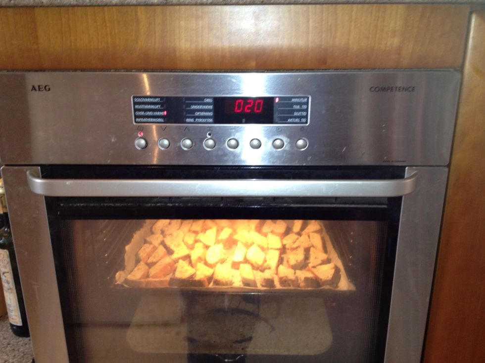 Dry in oven for 20 minutes