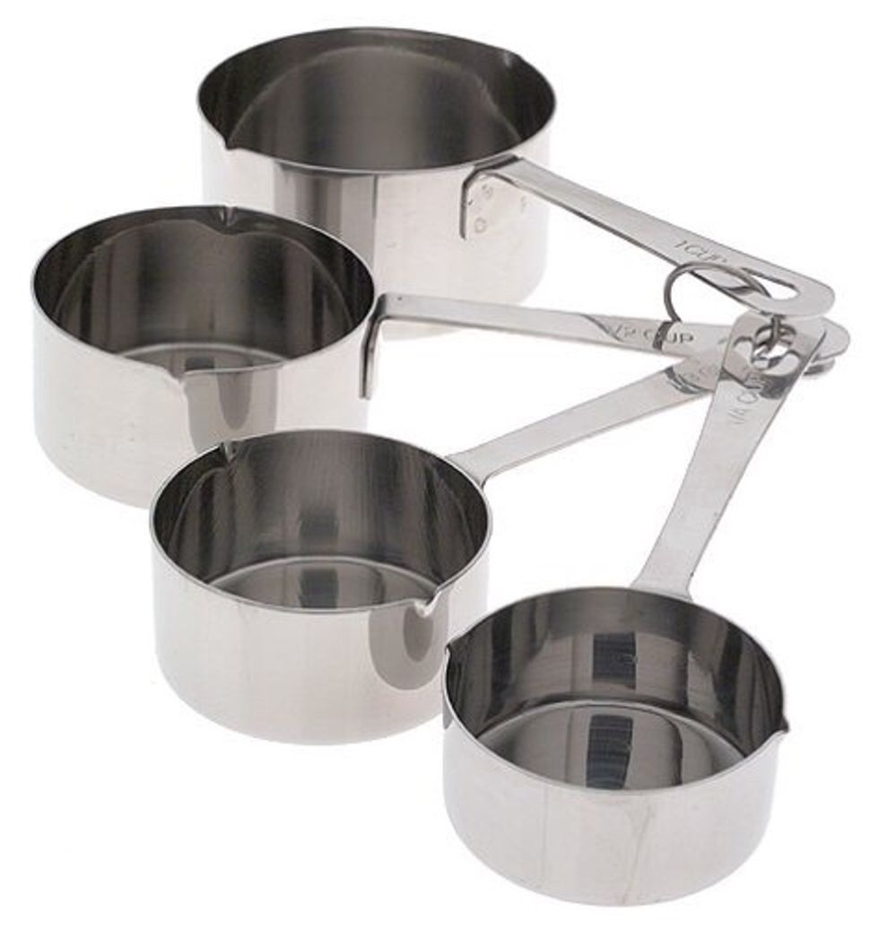 Dry measuring cups are used for measuring dry foods I can use them when I measure flour
