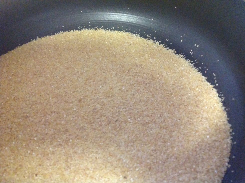 Dry roast couscous or wheat rava ( you would get it in any Indian grocery); and keep it aside.