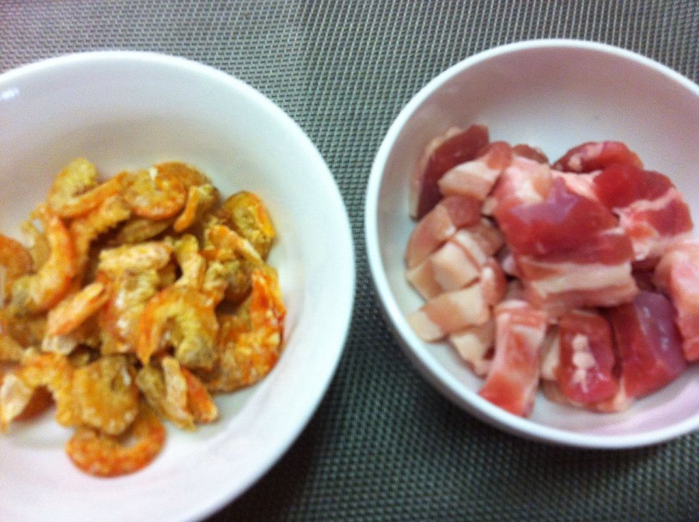 Dry shrimp & pork