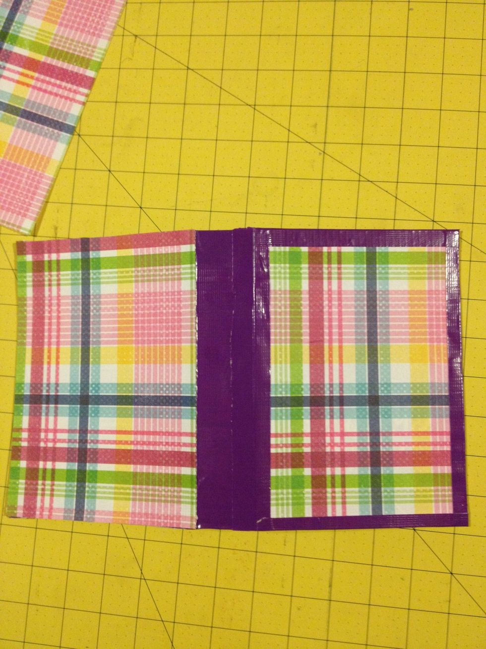 Duct tape around the sides of both covers (one cover in the above picture). I cut the duct tape in half lengthwise to make it less thick.